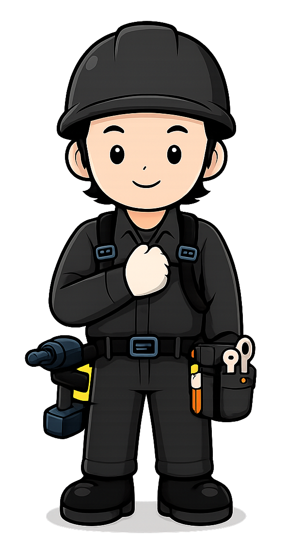 アフターサポートを行うスタッフのイラスト